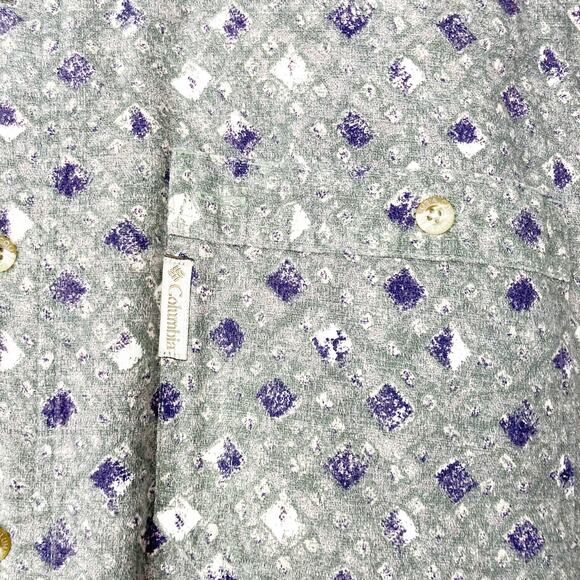 Columbia Printed Short Sleeve Button Down Shirt Sz L - Picture 3 of 5